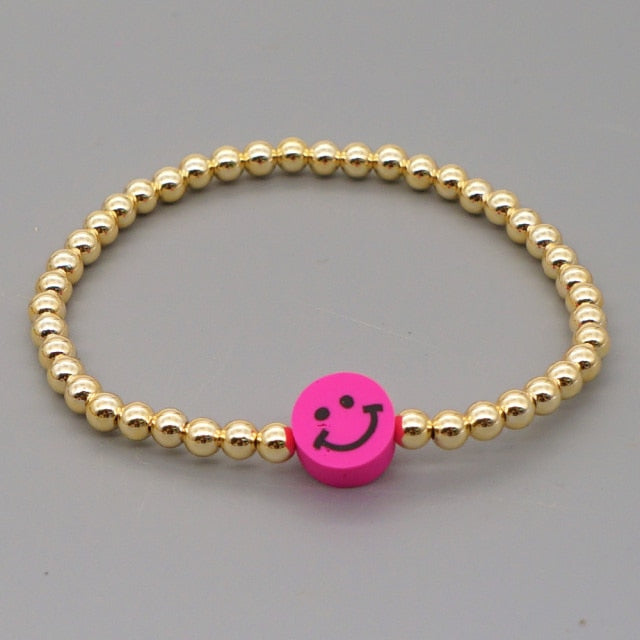 Sofia Smiley Bracelet - Hot Pink