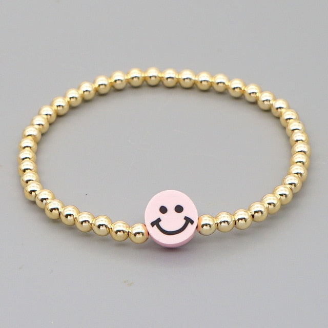 Sofia Smiley Bracelet - Bubblegum