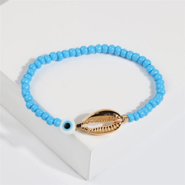 Emilia Shell Bracelet - Blue
