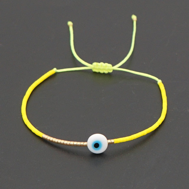 Alessandra Evil Eye Bracelet - Yellow