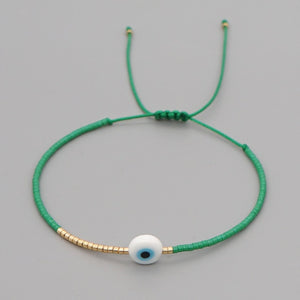 Alessandra Evil Eye Bracelet - Green
