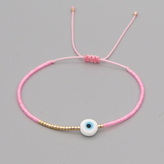 Alessandra Evil Eye Bracelet - Pink Lemonade