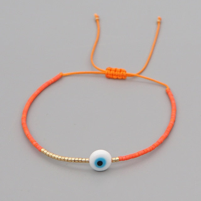 Alessandra Evil Eye Bracelet - Orange
