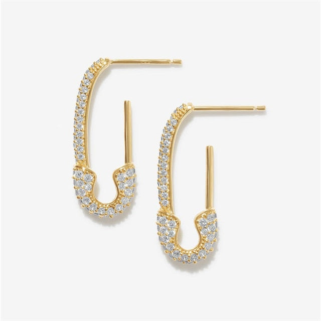 Samantha Paperclip Earrings - Gold