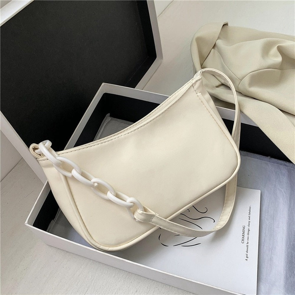 Kristina Chain Handbag - White