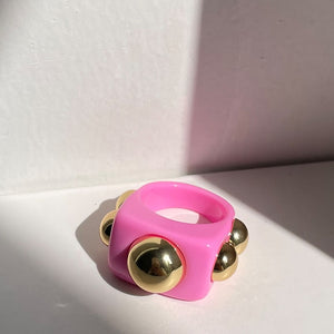 Clara Chunky Ring - Pink