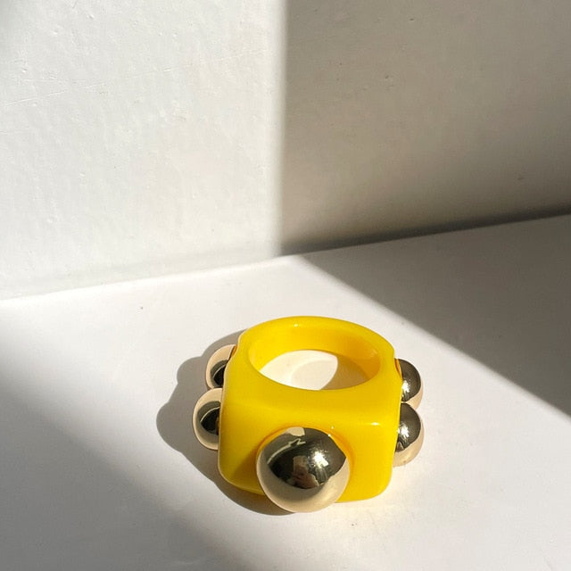 Clara Chunky Ring - Yellow