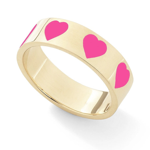 I Heart You Ring - Hot Pink